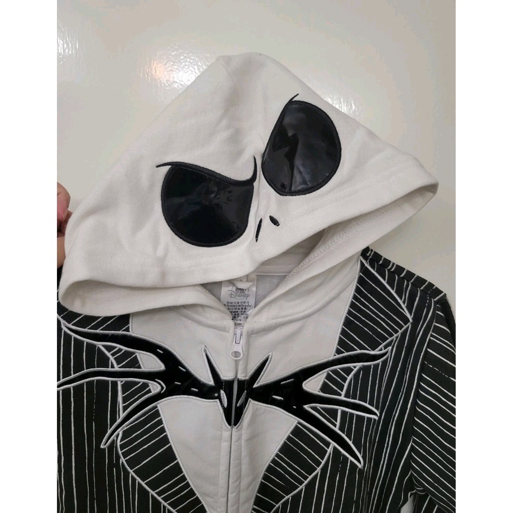 NWT Disney Store Jack Skellington Zip Long Sleeved Hoodie Jacket KIDS SZ 13 - Picture 5 of 8